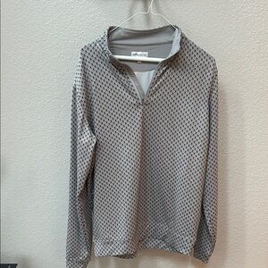 Peter Millar Gray Skull- Patterned Quarter Zip